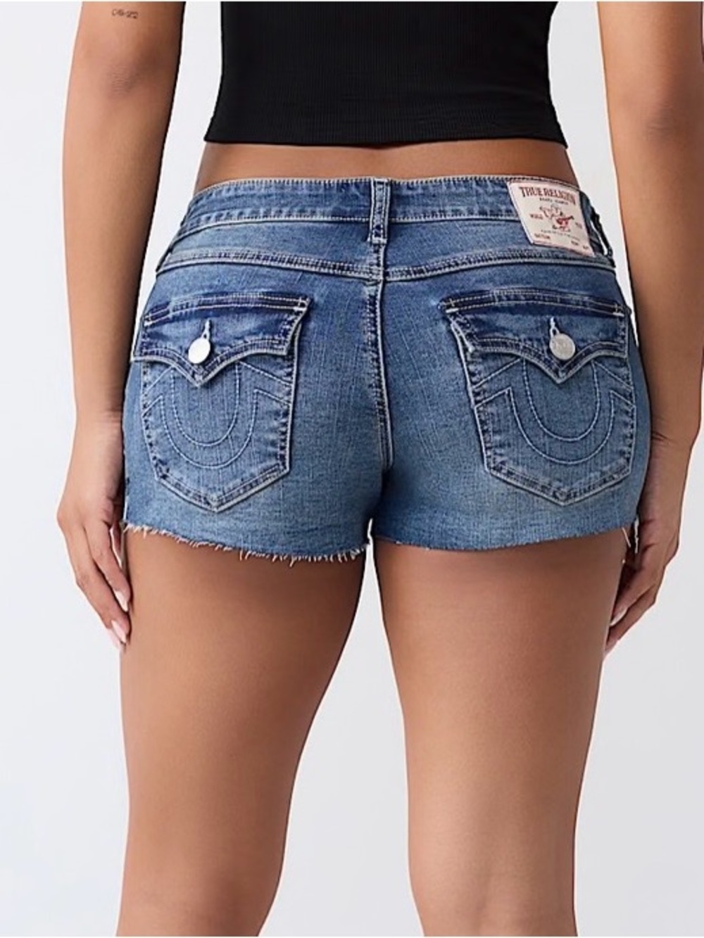 True Religion Joey Cut Off Short size 28 Y2K - Picture 3 of 14